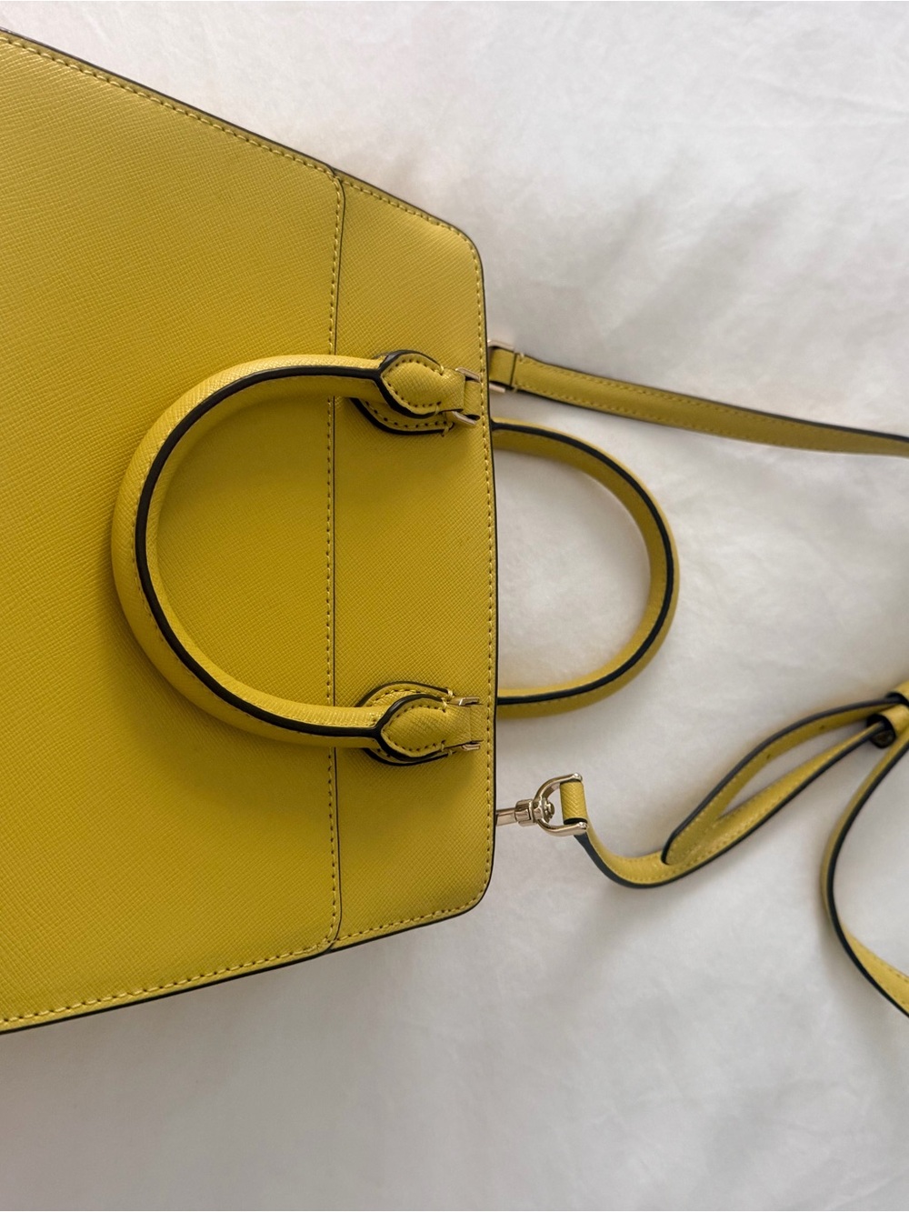 kate spade yellow leather top-handle satchel - Picture 2 of 6
